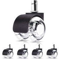 11 x 22 mm Bürostuhlrollen – Geeignet für alle Bodenarten – 360° geräuscharme Lager, abriebfest auf Hartböden und Teppichen – Universelle 11 x 22 mm Bürostuhlrollen – Geeignet für alle Bodenarten – 360° geräuscharme Lager, abriebfest auf Hartböden und Teppichen – Universelle von FOREHILL