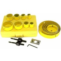13-teiliges Lochsägen-Set mit Adapter, 2-teiliger Zentrierbohrer für Holz, Gips, Kunststoff und PVC von FOREHILL