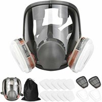 16-in-1-Vollgesichtsmaske: Silikon-Vollgesichtsmaske + Filterbox, Baumwollfilter, 7-teiliges Set zum Schutz vor Ammoniak 16-in-1-Vollgesichtsmaske: Silikon-Vollgesichtsmaske + Filterbox, Baumwollfilter, 7-teiliges Set zum Schutz vor Ammoniak von FOREHILL
