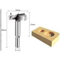 5-teiliges Set Holzbohrer, Durchmesser 35/40/45/50/60 mm, Hartmetall-Schaftfräser zum Bohren von Löchern in Holz, z. B. zum Einbau von Kugeltüren in von FOREHILL