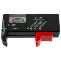 Batterietester für AA-, AAA- und CD-Batterien (9 V, 1,5 V, LR03, LR6, LR14, LR20), schwarz, BT-168 von FOREHILL