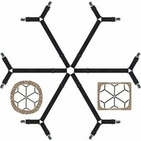Bettlakenhalter – Verstellbare Gummibänder für Einzelbetten, Doppelbetten, Kingsize-Betten und Einzelbetten, 6-fach verstellbar, passend für runde von FOREHILL