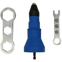 Blindniet-Einsatz für Akku-Bohrschrauber oder -Schrauber, Zubehöradapter für elektrische Nietpistolen, Blau, Ein Set, Fonepro Blindniet-Einsatz für Akku-Bohrschrauber oder -Schrauber, Zubehöradapter für elektrische Nietpistolen, Blau, Ein Set, Fonepro von FOREHILL