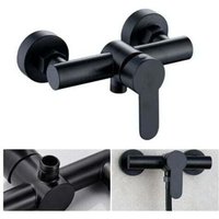 Duscharmatur aus Edelstahl 304, Mischbatterie für Warm- und Kaltwasser im Badezimmer – Schwarz, 1-teilig, für die Vordächer von FOREHILL