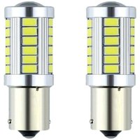 FOREHILL 10er-Pack 1156 BA15s P21W 33SMD 5730 LED-Auto-Rücklichtlampen R5W (Weiß, 1156) von FOREHILL