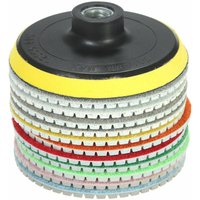 FOREHILL 11 Stück 4 Zoll Diamant-Nasspolierpads Schleifscheibe + 1 Stück Backer Pad für Granit Marmor Stein Keramikfliesen Beton FOREHILL 11 Stück 4 Zoll Diamant-Nasspolierpads Schleifscheibe + 1 Stück Backer Pad für Granit Marmor Stein Keramikfliesen Beton von FOREHILL