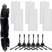 FOREHILL 13-teiliges Hauptseitenbürsten-Set für Tapo RV10 RV30 Saugroboter, 1 Hauptwalzenbürste, 6 Filter, 6 Bürsten von FOREHILL