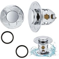 FOREHILL 2er-Pack Universal-Abflussstopfen für Spülbecken, inklusive Sieb und Anti-Verstopfungs-Sieb, Abflussfilter, Abflussstopfen für Küchenspülen von FOREHILL