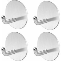 FOREHILL 4er-Set selbstklebende Edelstahl-Wandhaken für Badezimmer und Handtücher – kein Bohren erforderlich von FOREHILL