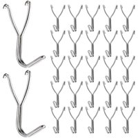 FOREHILL 50er-Pack Edelstahl-Lochwandhaken für 20-mm-Lochwände, geeignet für Küche, Garage, Zubehör, Werkbankwerkzeuge und Bastelbedarf FOREHILL 50er-Pack Edelstahl-Lochwandhaken für 20-mm-Lochwände, geeignet für Küche, Garage, Zubehör, Werkbankwerkzeuge und Bastelbedarf von FOREHILL