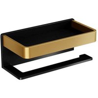 FOREHILL Aluminium-Wand-Toilettenpapierhalter, Rollenhalter mit geräumigen Ablagen, Wand-Toilettenpapierhalter für Badezimmer und Küchen von FOREHILL