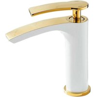 FOREHILL Einhebel-Waschtischarmatur mit einem Loch, Weißgold (kurze Ausführung) von FOREHILL