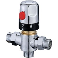 FOREHILL G1/2 Thermostat-Mischbatterie zur Wassertemperaturregelung (Warm- und Kaltwasser) für Duschsysteme, bleifreies massives Messing von FOREHILL