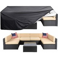 FOREHILL Supergroße Terrassenüberdachung, Tisch-, Stuhl- und Sofaabdeckung, Staub-, UV-/Windschutz, 124" x 63" x 29" von FOREHILL