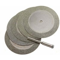 Galvanisierte Diamantscheiben, Jadeglasscheiben, 50 mm, zehn Stück + 2 Ständer von FOREHILL