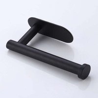 Selbstklebender Toilettenpapierhalter - Schwarz - Edelstahl - Kein Bohren erforderlich, starke Haftung und wasserdicht. von FOREHILL