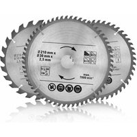 Spanplatten-Kreissägeblatt – 210 mm x 30 mm – 24/48/60 Zähne – Für Holz, Laminat, MDF, Aluminium, Kunststoff, Parkett, Sockelleisten und Kupfer – Zur von FOREHILL