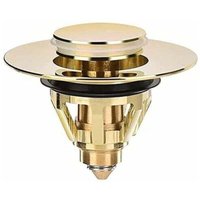 Universal-Abflussstöpsel – Ventilkappe – Spüle – Anti-Verstopfungs-Messingsieb – Abflussstöpsel – Abflussstöpsel (Gold) von FOREHILL