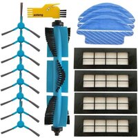 VORNE-Zubehör für den Cecotec Conga Excellence 3090 Saugroboter: Packung mit 1 Hauptbürste, 4 HEPA-Filtern, 8 Seitenbürsten, 3 LEDs von FOREHILL