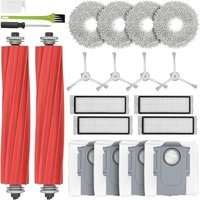 Vorderachs-Zubehörset für Roborock Q Revo, Ersatzteile mit 2 Hauptbürsten, 4 Wischpads, 4 Staubbeuteln, 4 von FOREHILL