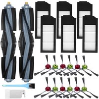 Vorderlader-Zubehör für Ecovacs Deebot X1 Omni / X1 e Omni / X1 Turbo / X1 / X1 Plus Staubsauger, 2 Hauptbürsten, 12 Seitenbürsten Vorderlader-Zubehör für Ecovacs Deebot X1 Omni / X1 e Omni / X1 Turbo / X1 / X1 Plus Staubsauger, 2 Hauptbürsten, 12 Seitenbürsten von FOREHILL