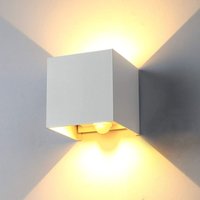 Wandleuchte fürs Schlafzimmer, 6-W-LED-Wandleuchte mit Bewegungsmelder, warmweiß (3000 K), automatische Ein-/Ausschaltfunktion, für den Innen- und von FOREHILL