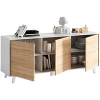 Anrichte 3 Türen Cm. 154 x 41 x 75 Weiß von FORES HABITAT S.L.U.