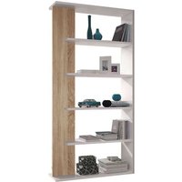 Offenes Bücherregal in Eiche weiß cm 90 x 25 x 180 h von FORES HABITAT S.L.U.