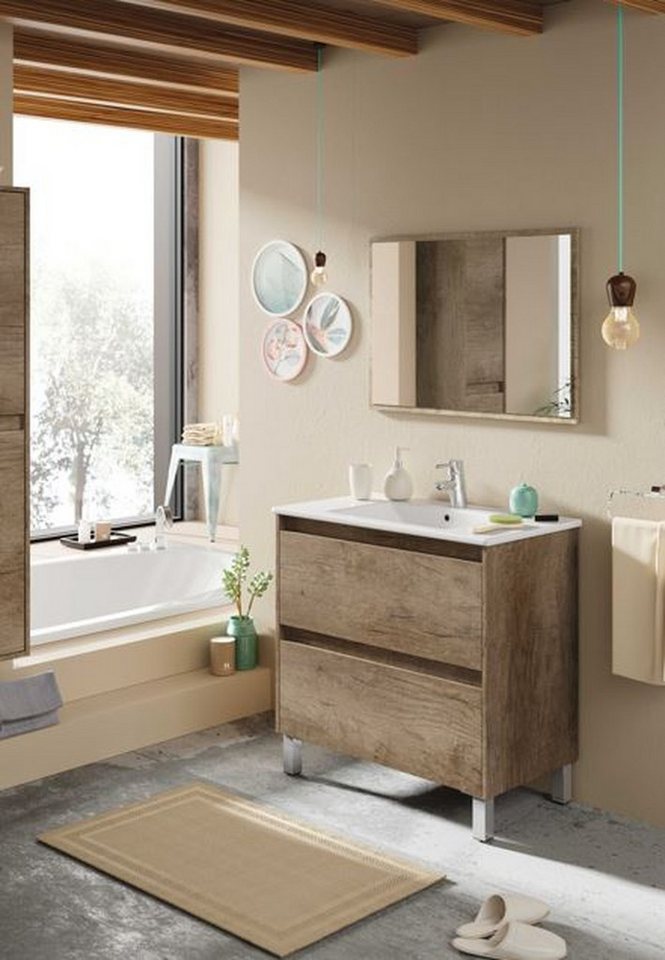 FORES HABITAT Badezimmer-Set in Nordik - 80x80x45 (BxHxT) von FORES HABITAT