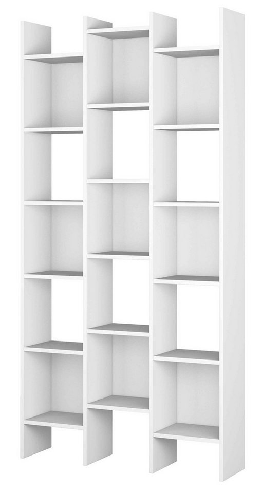 FORES HABITAT Bücherregal in Artik Weiß - 96x192x25 (BxHxT) von FORES HABITAT