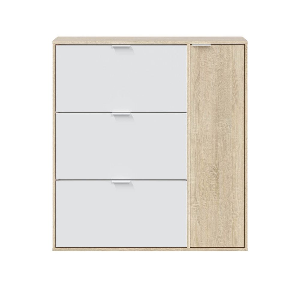 FORES HABITAT Schuhschrank in Kanada-Eiche/Weiß - 106x115x22 (BxHxT) von FORES HABITAT