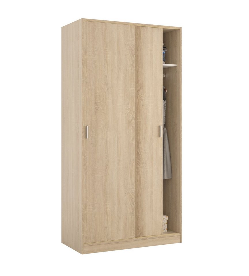 FORES HABITAT Schwebetürenschrank in Kanada-Eiche - 100x200x50 (BxHxT) von FORES HABITAT