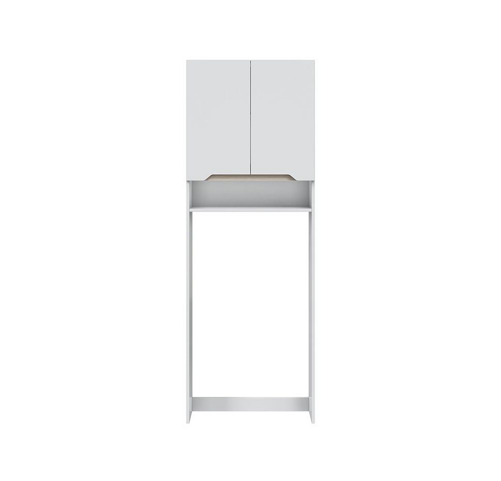 FORES HABITAT Umbauschrank 2 Türen, 2 Böden, Weiß Hochglanz - 63x180x23 (BxHxT) (WC oder Waschtischunterschrank sind nicht inbegriffen) von FORES HABITAT