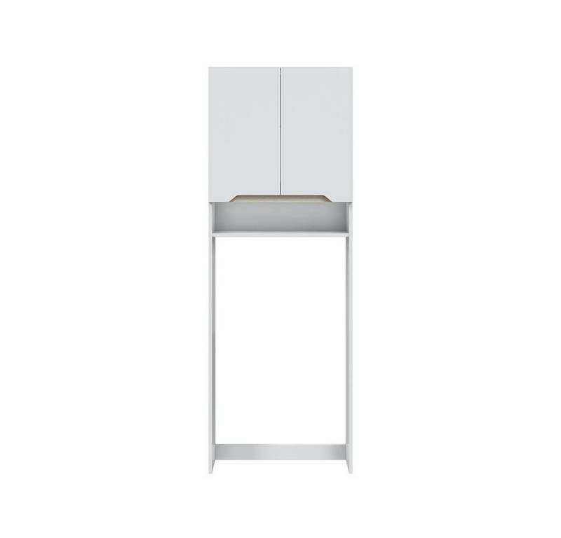 FORES HABITAT Umbauschrank 2 Türen, 2 Böden, Weiß Hochglanz - 63x180x23 (BxHxT) (WC oder Waschtischunterschrank sind nicht inbegriffen) von FORES HABITAT