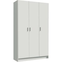 Fores Habitat S.l.u. - Großer Mehrzweckschrank Beaumont, Zusatzschrank mit 3 Türen, Schuhregal mit Regalen, Besenschrank, 109 x 37 x 180 cm, Weiß von FORES HABITAT S.L.U.