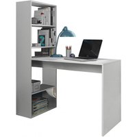 Schreibtisch mit buecherregal indra - Weiss - Weiß, Weiß / Anthrazit von FORES