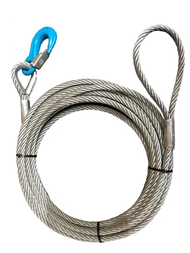 Anschlagseil 12 mm Durchmesser 15 m Länge mit Schlaufe und Haken 6x19 Stahlseil verzinkt Anschlagseil 12 mm Durchmesser 15 m Länge mit Schlaufe und Haken 6x19 Stahlseil verzinkt von FOREST FIGHTER