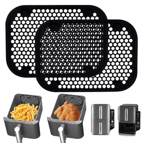2 Stück Spritzschutz für Ninja Double Stack SL400EU und SL300EU XL,Silikon Spritzschutz für Ninja Heißluftfritteuse Zubehör,Wiederverwendbar Airfryer Zubehör Spritzschutz von FORETOGO