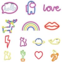 Forever - Neon led Zeichen Licht usb led Licht Home Leuchtschild Nachtlicht Liebe+Herz-Lila/weiß von FOREVER