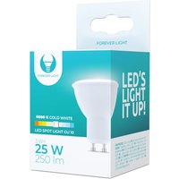 Forever - 10 Stück] Light GU10 led Lampe, Spot 3W (ersetzt 25), 6000K Kaltweiß, led Leuchtmittel 250 Lumen von FOREVER