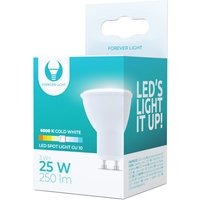 2 Stück] Forever Light GU10 led Lampe, Spot 3W (ersetzt 25), 6000K Kaltweiß, led Leuchtmittel 250 Lumen von FOREVER