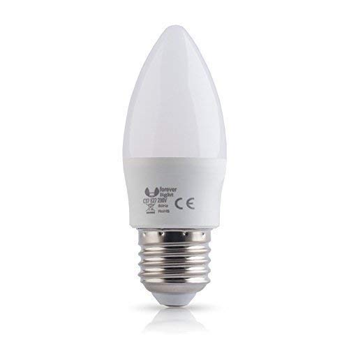 10x E27 6W LED Glühbirne Leuchtmittel Warmweiß 3000K 10er Pack Kerzenform 480 lm Ersetzt 40W Glühlampe Energiesparlampe von FOREVER