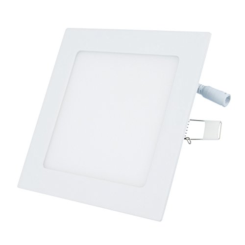 2x LED Panel Quadrat 12W Neutralweiß Leuchte Ultraslim Wohnzimmer Küche Deckenleuchte Einbauleuchte Deckenlampe inkl. Trafo Wand Light von FOREVER
