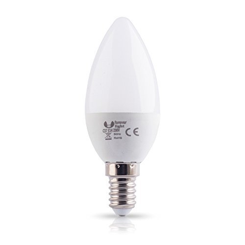 2er Pack E14 6W LED Glühbirne Leuchtmittel Kerzenform Warmweiß 3000K 480 Lumen Ersetzt 40 W Glühlampe Leuchtmittel Energiesparlampe von FOREVER