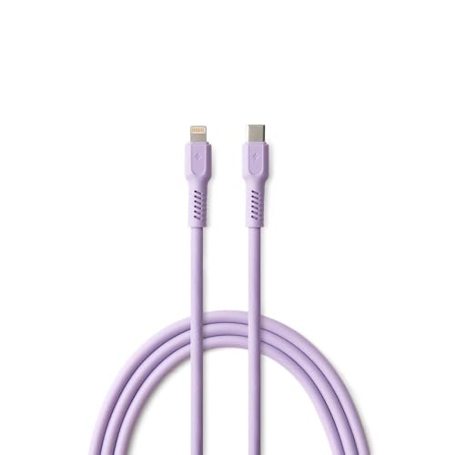 FOREVER Colorum USB C auf Lightning Kabel 1,8m - 2.4A Lavendel - Lightning USB C Kabel für Laden und Datensynchronisation 480 Mbps - Ladekabel für Geräte mit Lightning-Anschluss von FOREVER