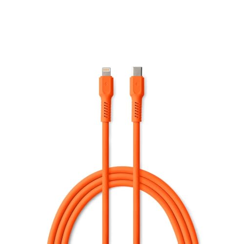 FOREVER Colorum USB C auf Lightning Kabel 1,8m - 2.4A Orange - Lightning USB C Kabel für Laden und Datensynchronisation 480 Mbps - Kompatibel mit iPhone, iPad, iPod und Smartphone von FOREVER