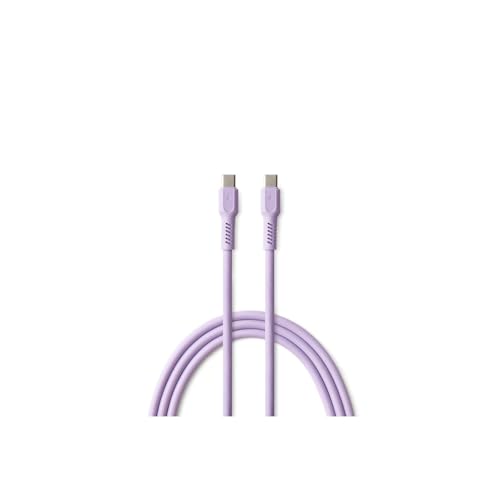 FOREVER Colorum USB C auf USB C Kabel 60W Lavendel - 1,8m Ladekabel USB C für Laden und Datensynchronisation 2.0 480 Mbps - Schnellladekabel USB C auf USB C für Smartphones Tablets und Laptops von FOREVER