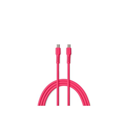 FOREVER Colorum USB C auf USB C Kabel 60W Magenta - 1,8m Ladekabel USB C für Laden und Datensynchronisation 2.0 480 Mbps - Schnellladekabel USB C auf USB C für Smartphones Tablets und Laptops von FOREVER