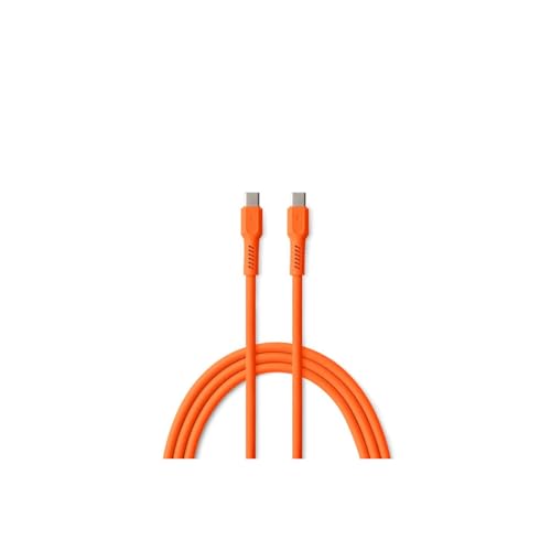 FOREVER Colorum USB C auf USB C Kabel 60W Orange - 1,8m Ladekabel USB C für Laden und Datensynchronisation 2.0 480 Mbps - Schnellladekabel USB C auf USB C für Smartphones Tablets und Laptops von FOREVER