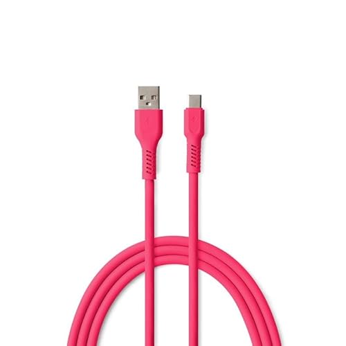 FOREVER Colorum USB auf USB C Kabel 60W Magenta - 1,8m Ladekabel USB C USB A für Laden und Datensynchronisation 2.0 480 Mbps - Schnellladekabel USB C auf USB A für Smartphones Tablets und Laptops von FOREVER